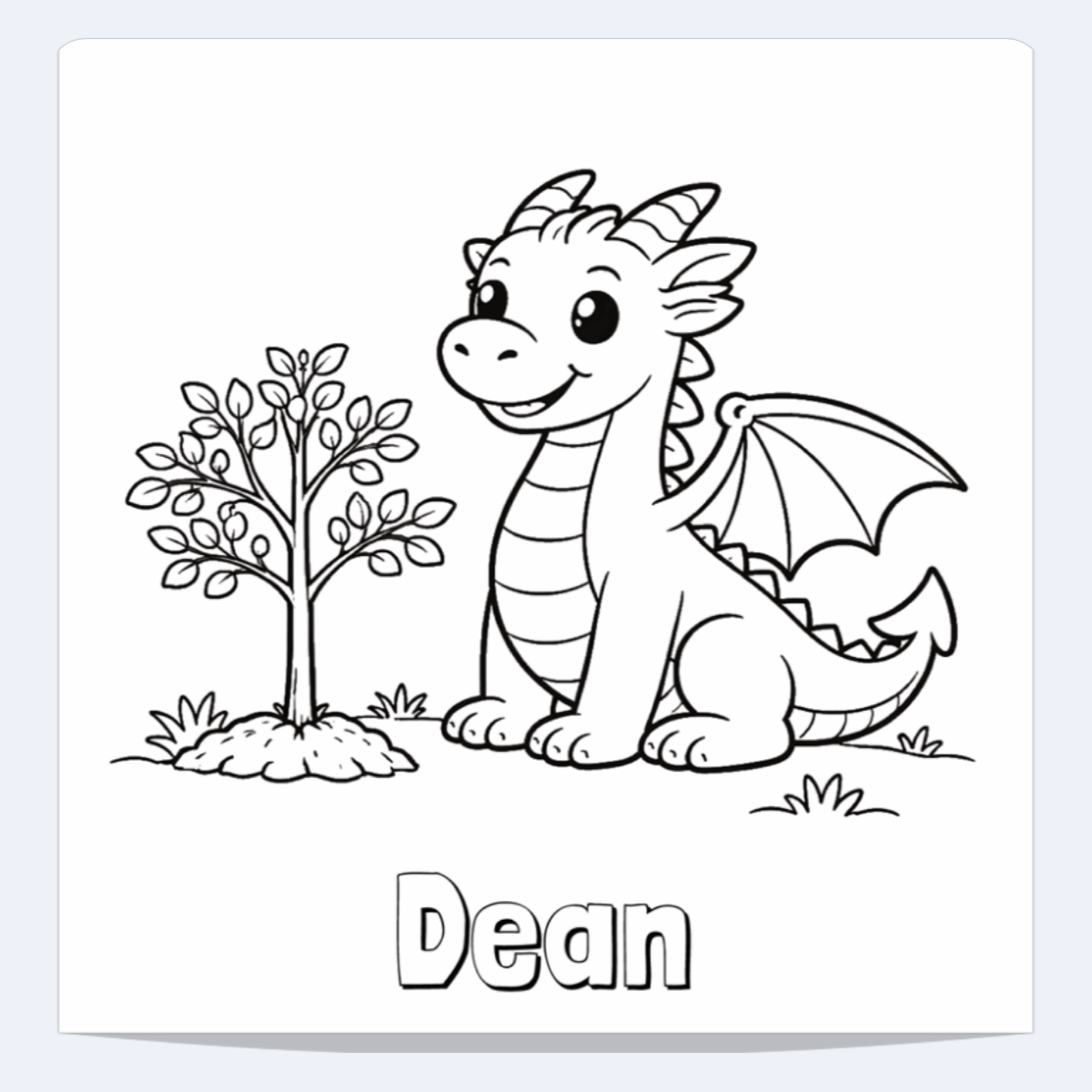 Dean Personalized Coloring Book | Ages 4-8 | L.K. Bunting