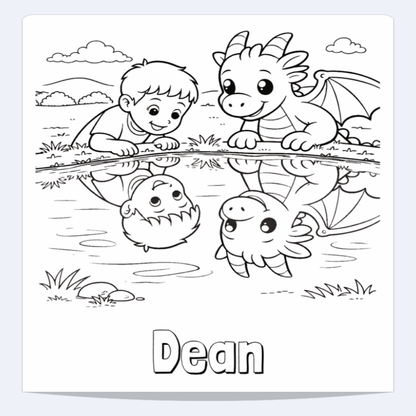 Dean Personalized Coloring Book | Ages 4-8 | L.K. Bunting