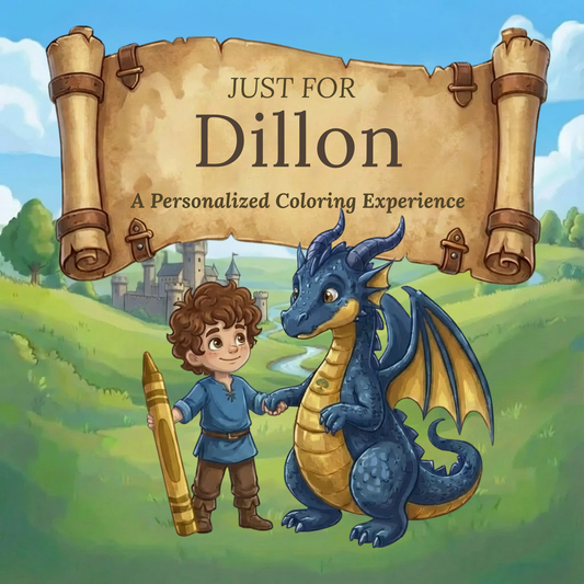 Dillon Personalized Coloring Book | Ages 4-8 | L.K. Bunting