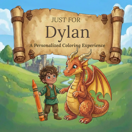 Dylan Personalized Coloring Book | Ages 4-8 | L.K. Bunting