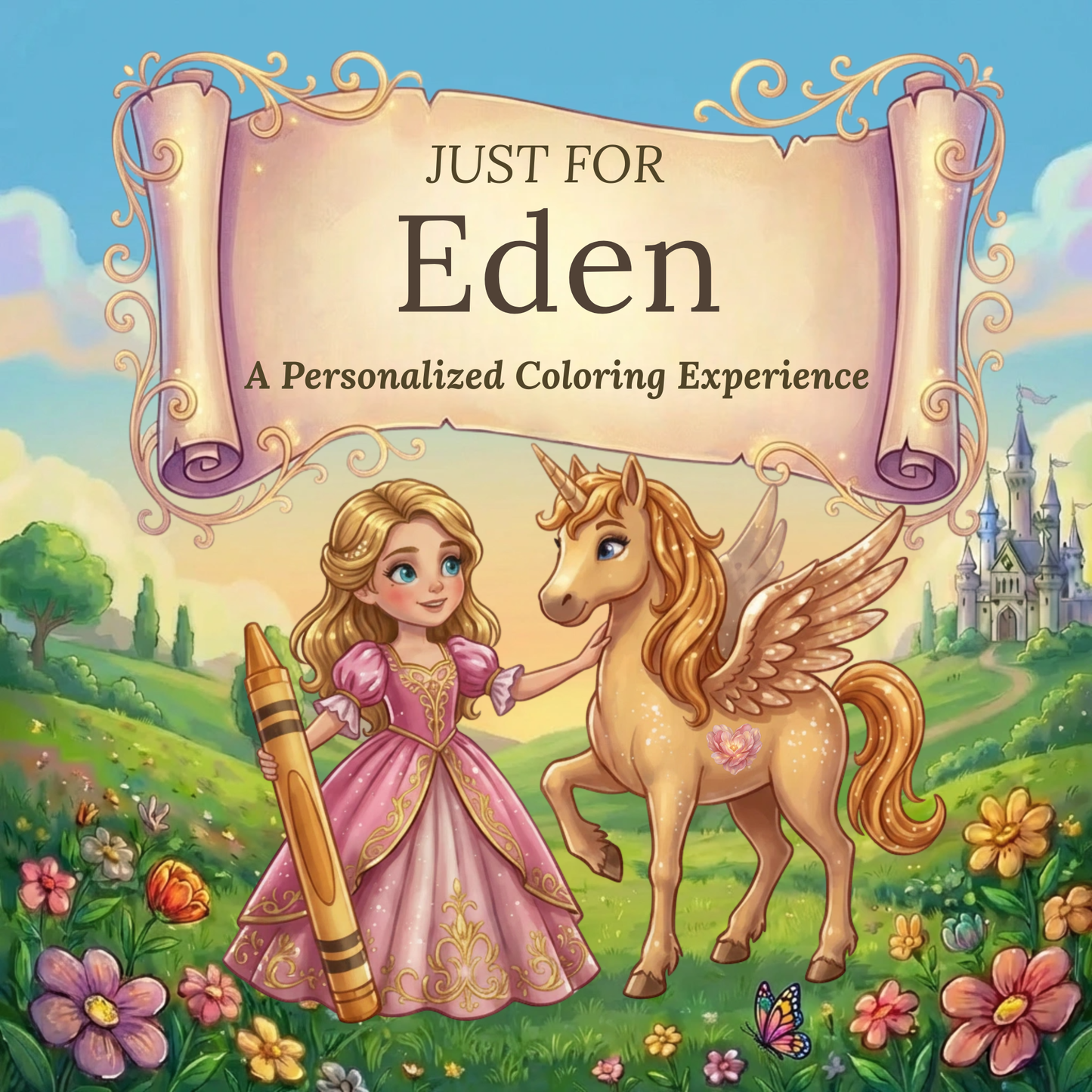 Eden Personalized Coloring Book | Ages 4-8 | L.K. Bunting