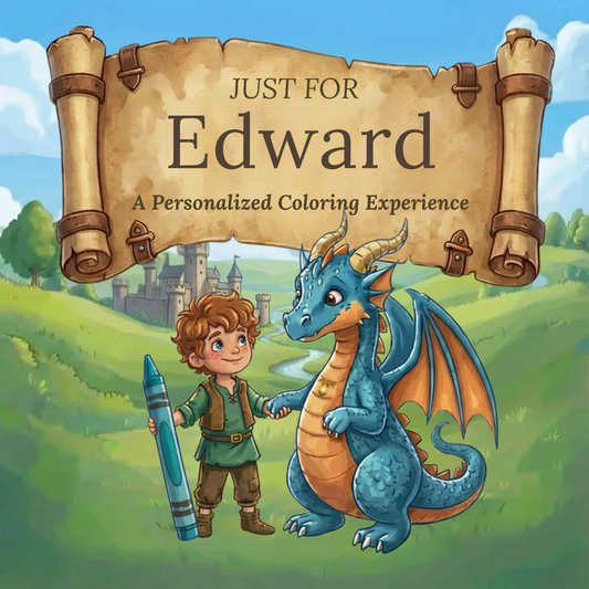 Edward Personalized Coloring Book | Ages 4-8 | L.K. Bunting