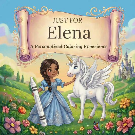 Elena Personalized Coloring Book | Ages 4-8 | L.K. Bunting
