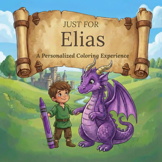 Elias Personalized Coloring Book | Ages 4-8 | L.K. Bunting