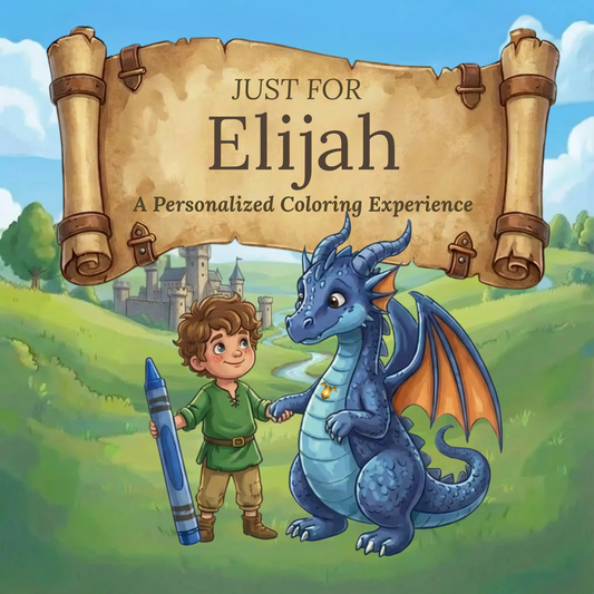 Elijah Personalized Coloring Book | Ages 4-8 | L.K. Bunting