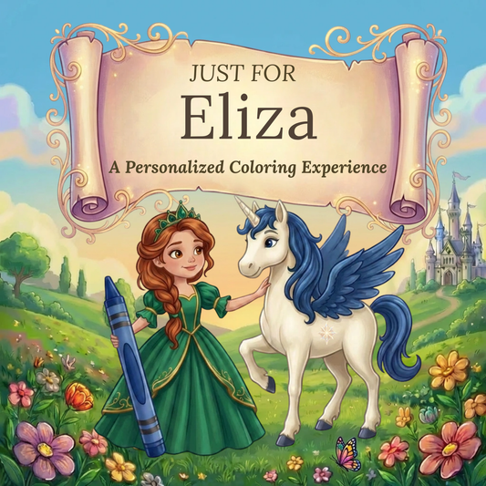Eliza Personalized Coloring Book | Ages 4-8 | L.K. Bunting