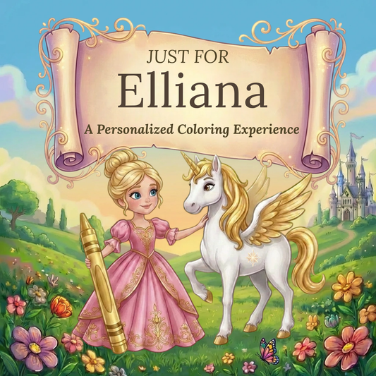 Elliana Personalized Coloring Book | Ages 4-8 | L.K. Bunting