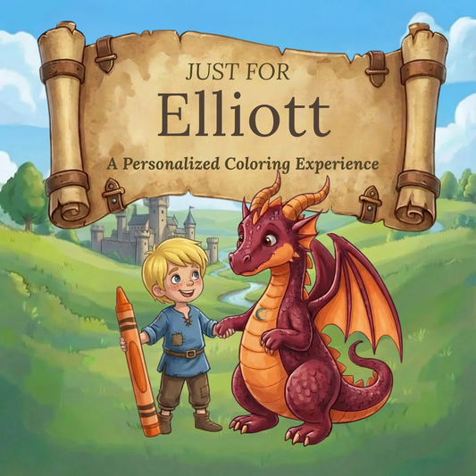Elliott Personalized Coloring Book | Ages 4-8 | L.K. Bunting