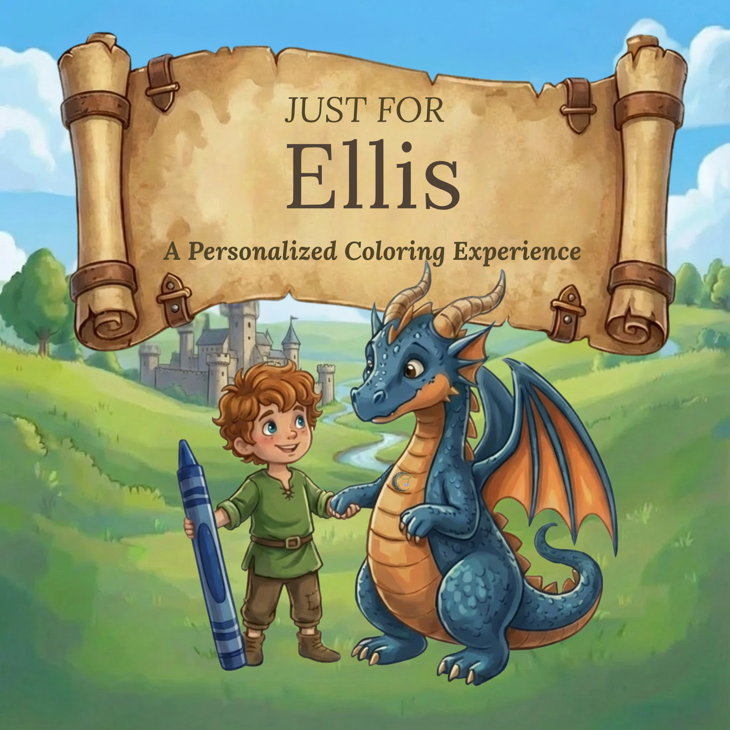 Ellis Personalized Coloring Book | Ages 4-8 | L.K. Bunting