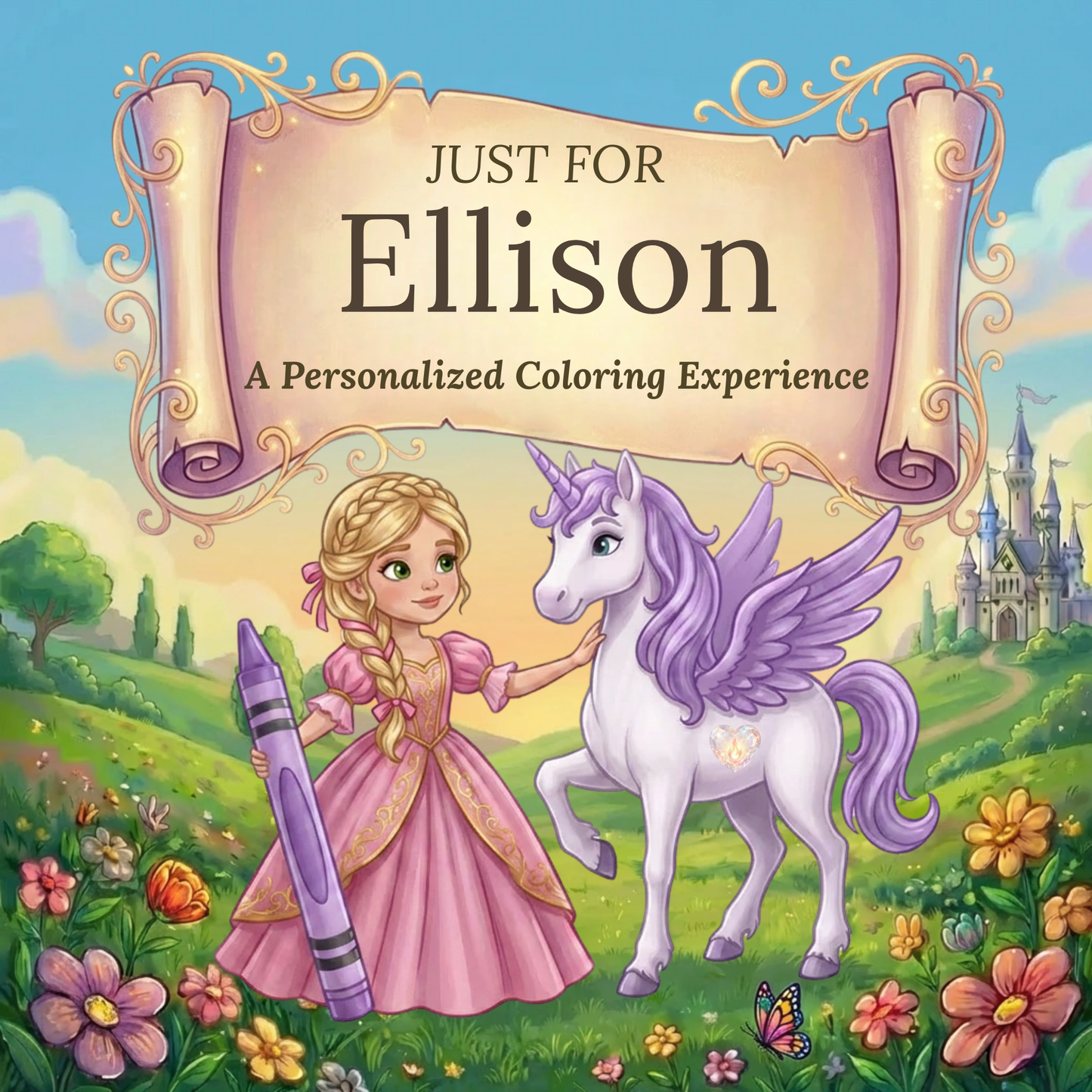 Ellison Personalized Coloring Book | Ages 4-8 | L.K. Bunting