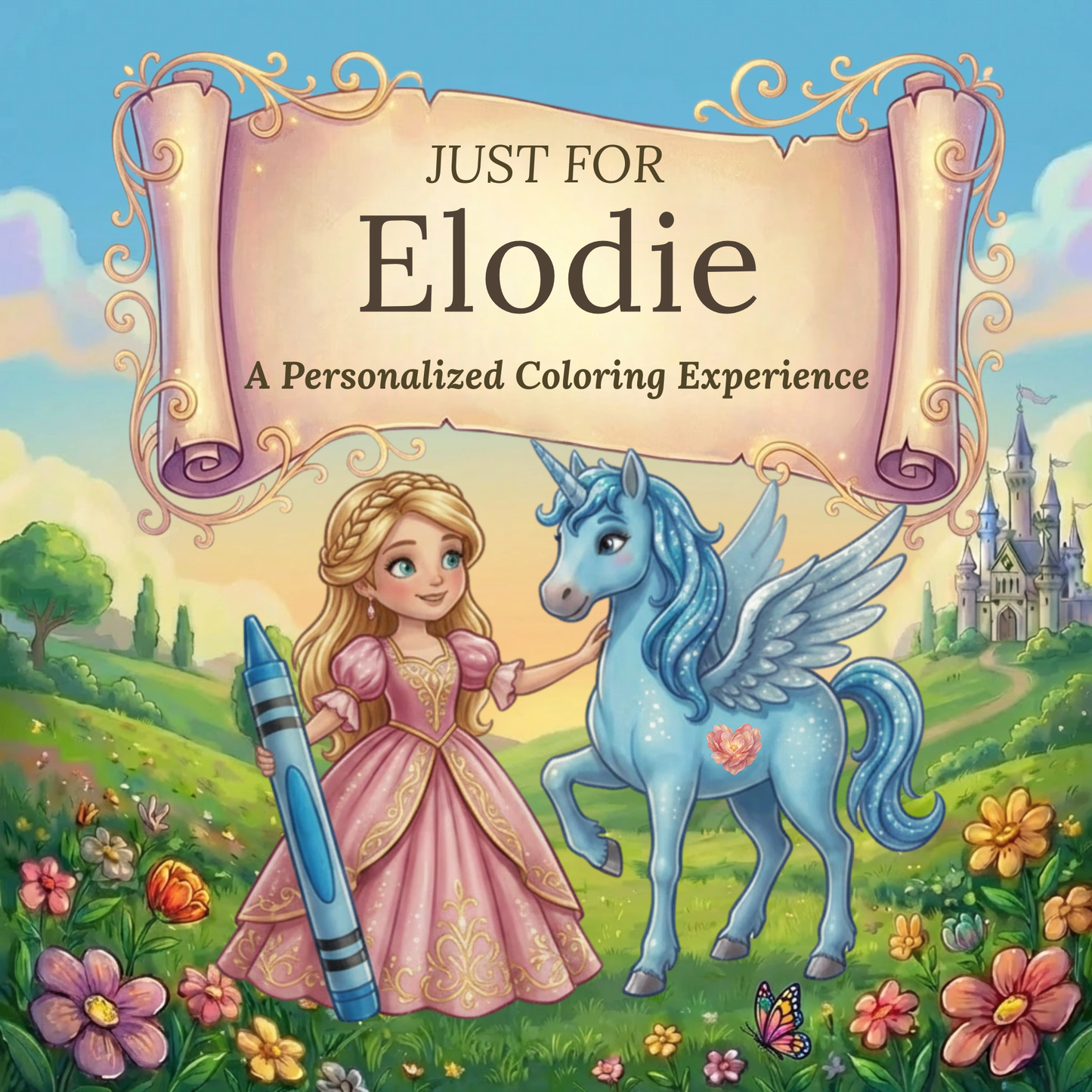Elodie Personalized Coloring Book | Ages 4-8 | L.K. Bunting