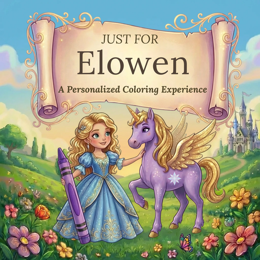 Elowen Personalized Coloring Book | Ages 4-8 | L.K. Bunting