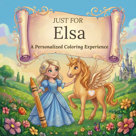 Elsa Personalized Coloring Book | Ages 4-8 | L.K. Bunting