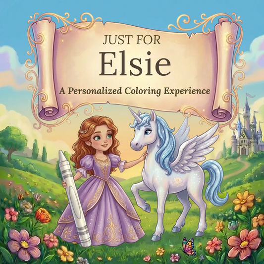 Elsie Personalized Coloring Book | Ages 4-8 | L.K. Bunting