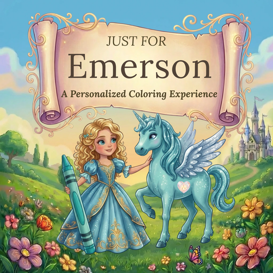 Emerson Personalized Coloring Book | Ages 4-8 | L.K. Bunting