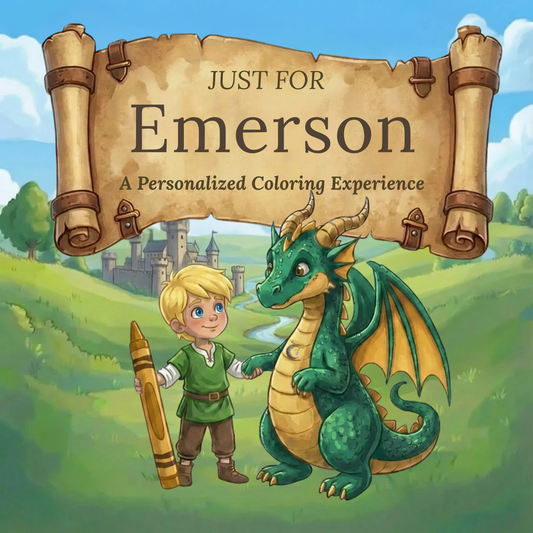 Emerson Personalized Coloring Book | Ages 4-8 | L.K. Bunting