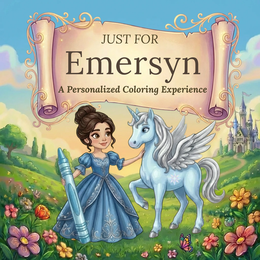 Emersyn Personalized Coloring Book | Ages 4-8 | L.K. Bunting