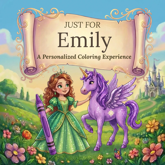 Emily Personalized Coloring Book | Ages 4-8 | L.K. Bunting