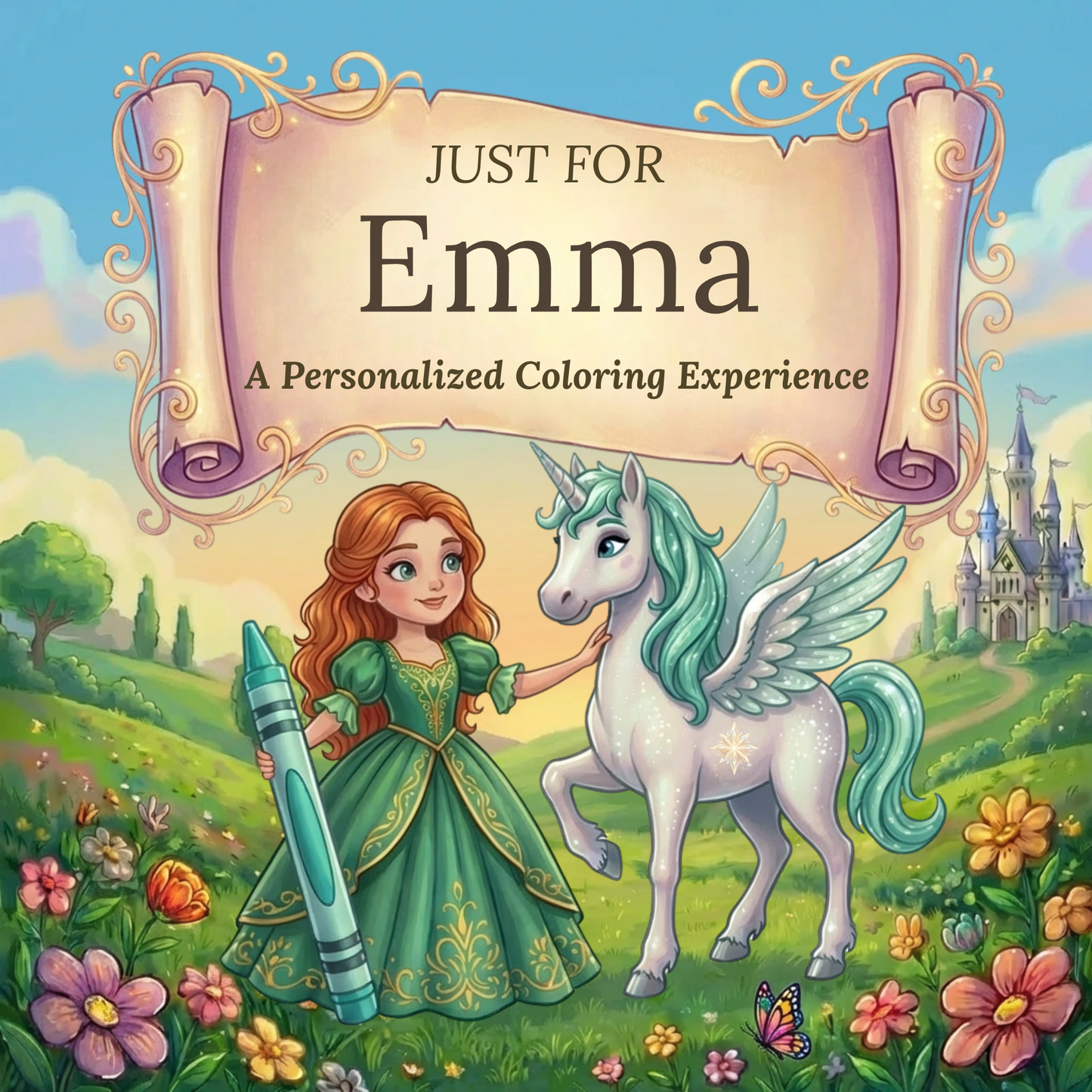 Emma Personalized Coloring Book | Ages 4-8 | L.K. Bunting