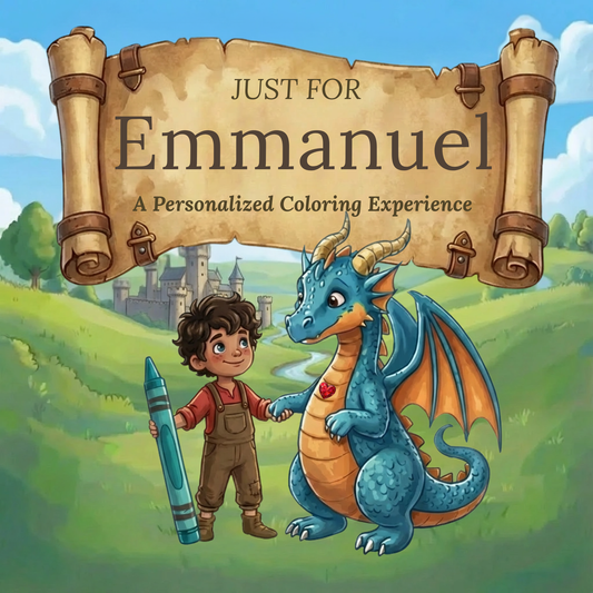 Emmanuel Personalized Coloring Book | Ages 4-8 | L.K. Bunting