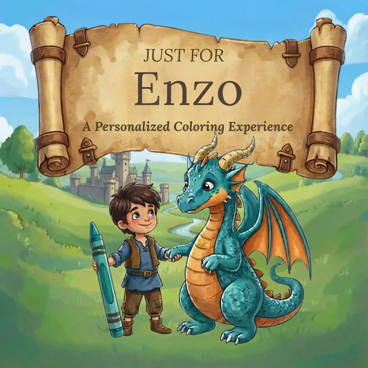 Enzo Personalized Coloring Book | Ages 4-8 | L.K. Bunting