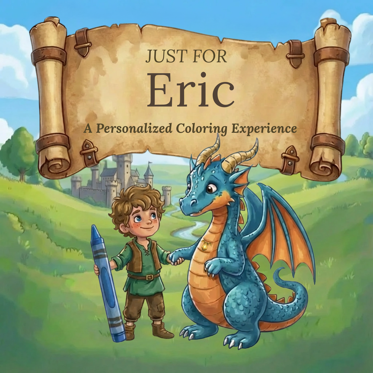 Eric Personalized Coloring Book | Ages 4-8 | L.K. Bunting