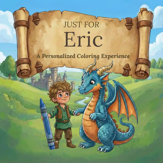 Eric Personalized Coloring Book | Ages 4-8 | L.K. Bunting
