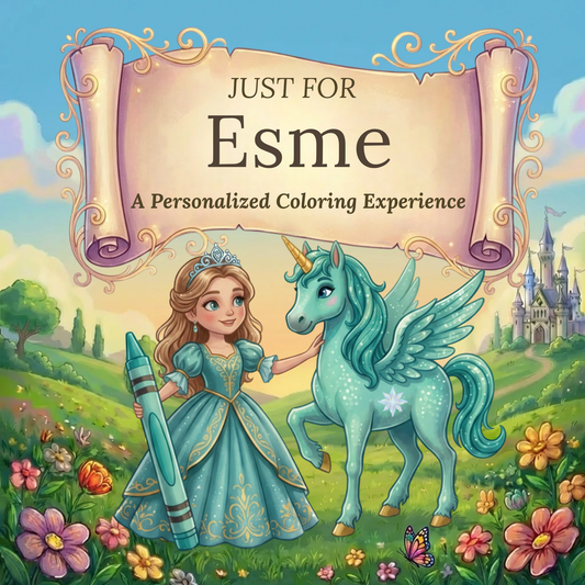 Esme Personalized Coloring Book | Ages 4-8 | L.K. Bunting