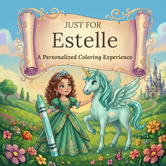 Estelle Personalized Coloring Book | Ages 4-8 | L.K. Bunting
