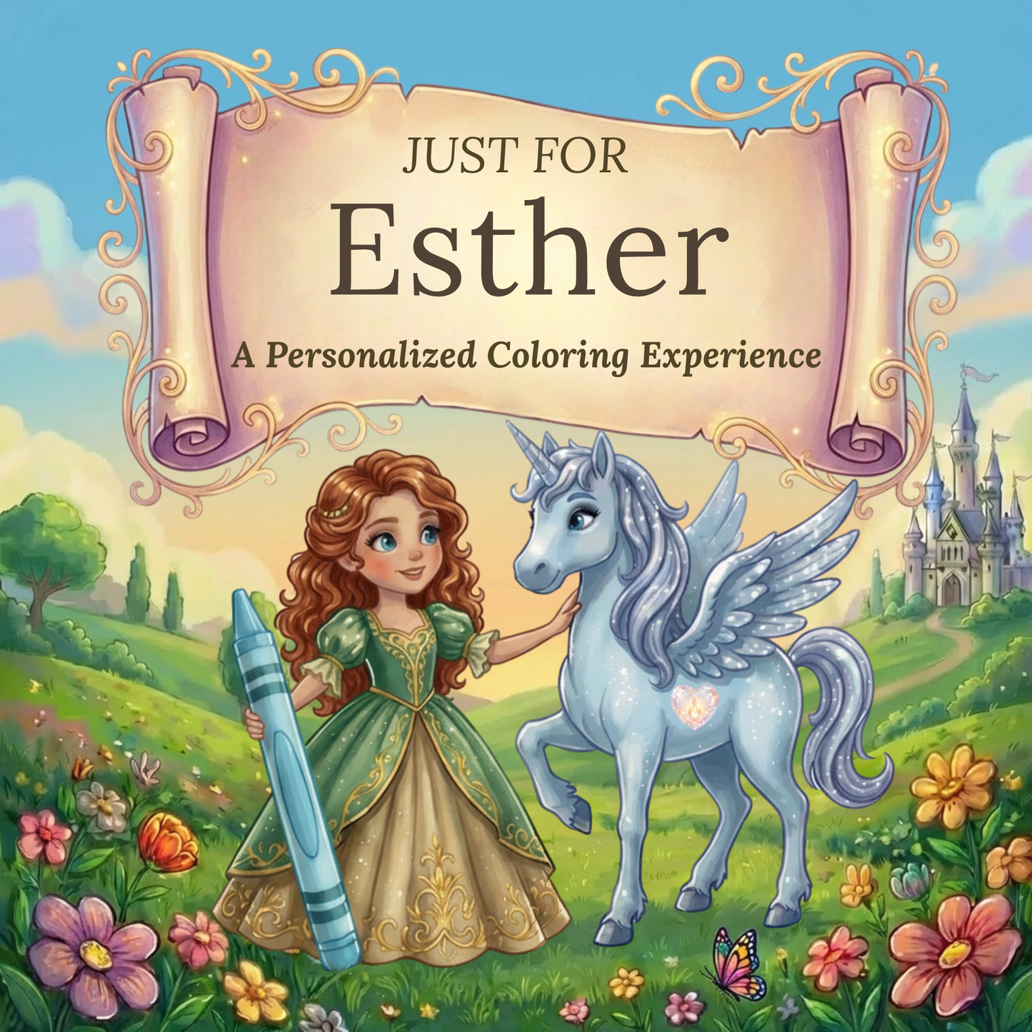 Esther Personalized Coloring Book | Ages 4-8 | L.K. Bunting