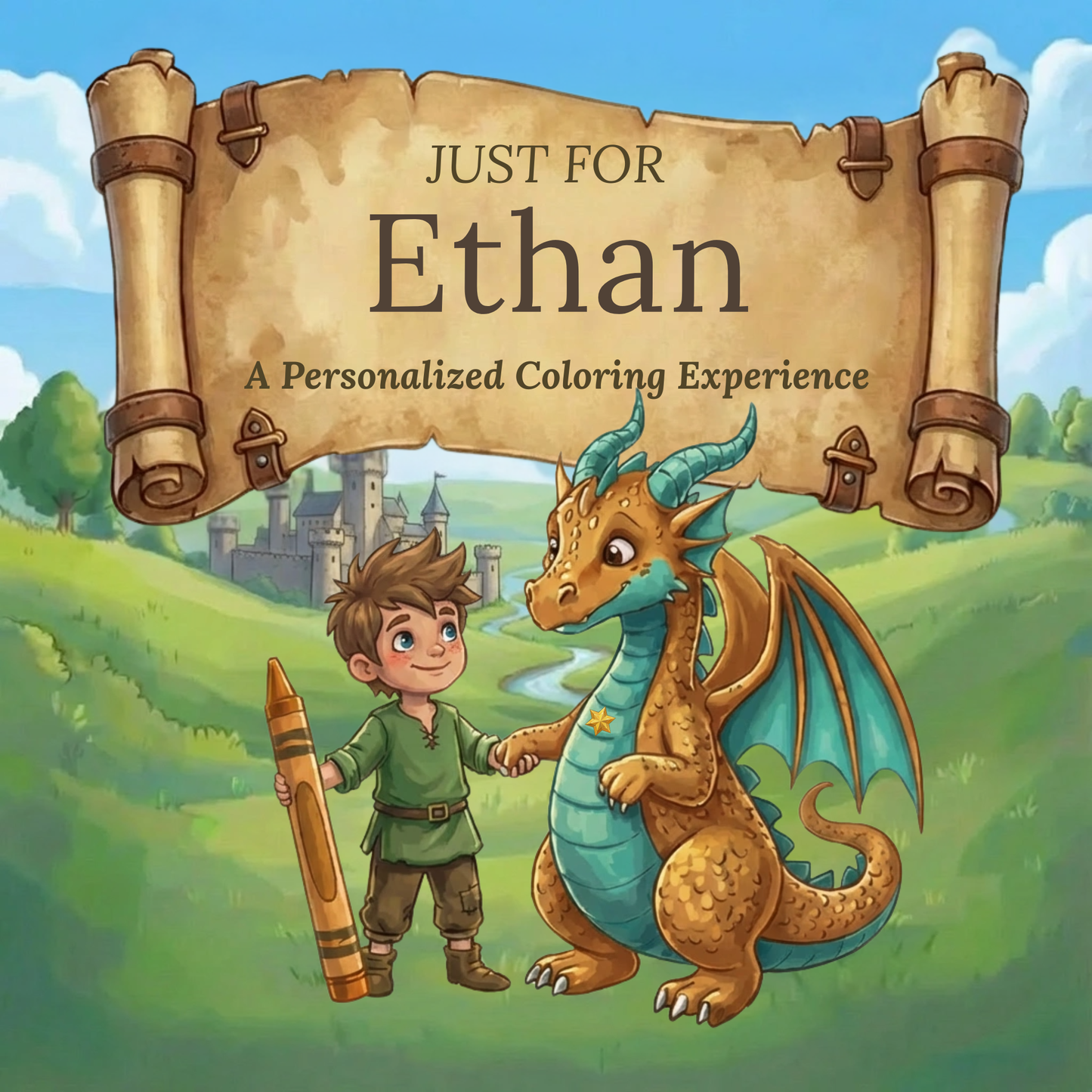 Ethan Personalized Coloring Book | Ages 4-8 | L.K. Bunting