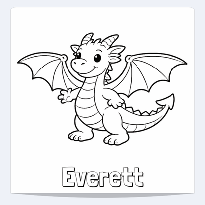 Everett Personalized Coloring Book | Ages 4-8 | L.K. Bunting