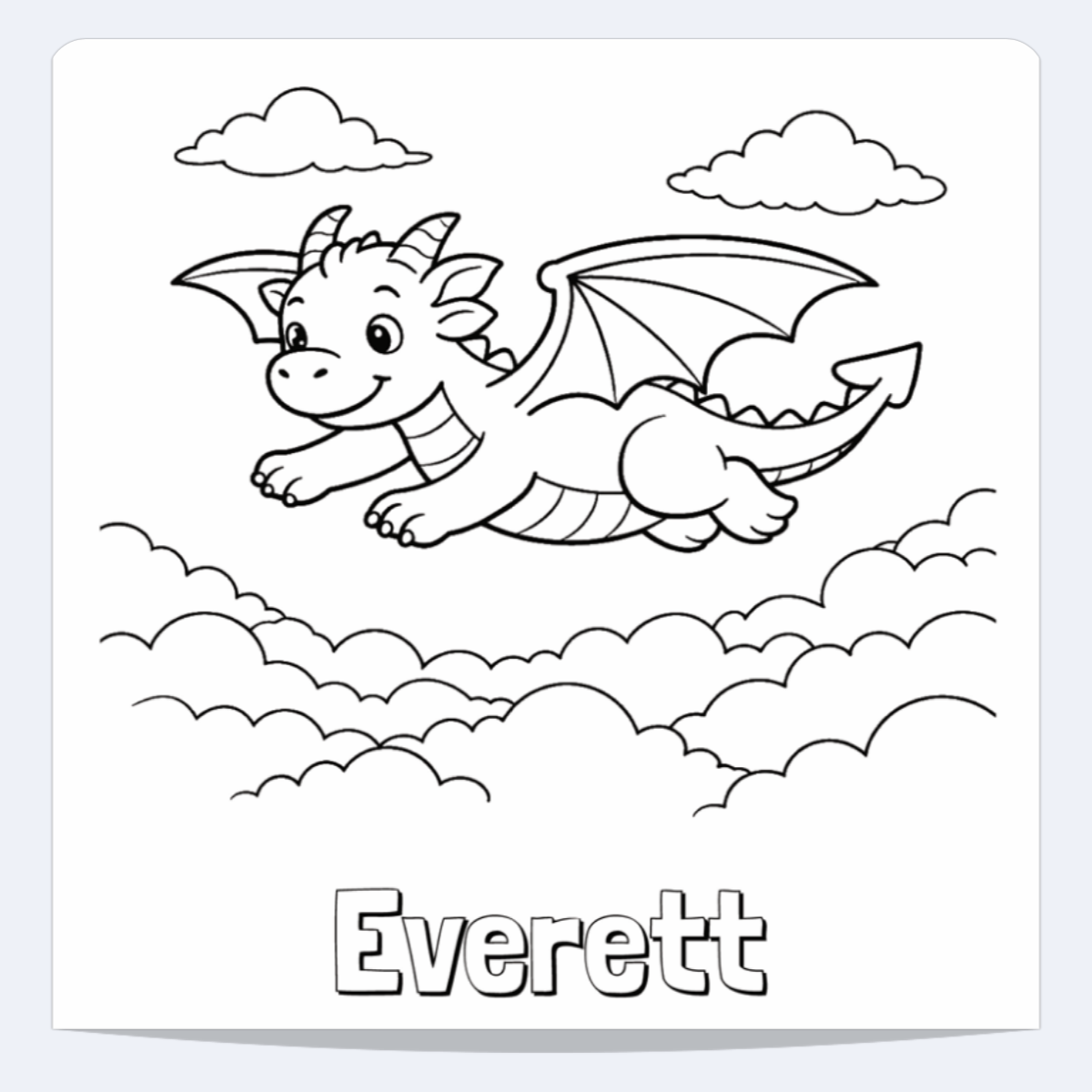 Everett Personalized Coloring Book | Ages 4-8 | L.K. Bunting