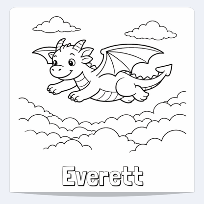 Everett Personalized Coloring Book | Ages 4-8 | L.K. Bunting