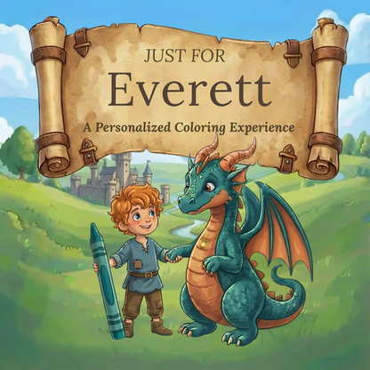 Everett Personalized Coloring Book | Ages 4-8 | L.K. Bunting