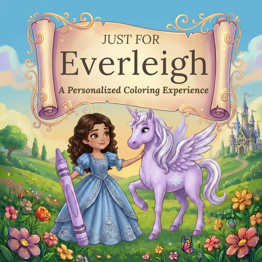 Everleigh Personalized Coloring Book | Ages 4-8 | L.K. Bunting