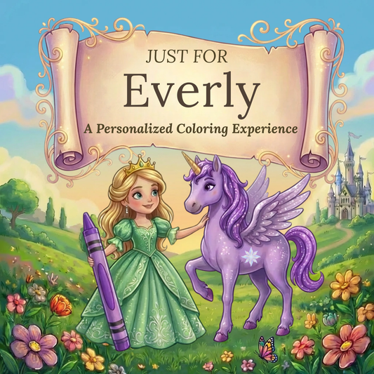 Everly Personalized Coloring Book | Ages 4-8 | L.K. Bunting