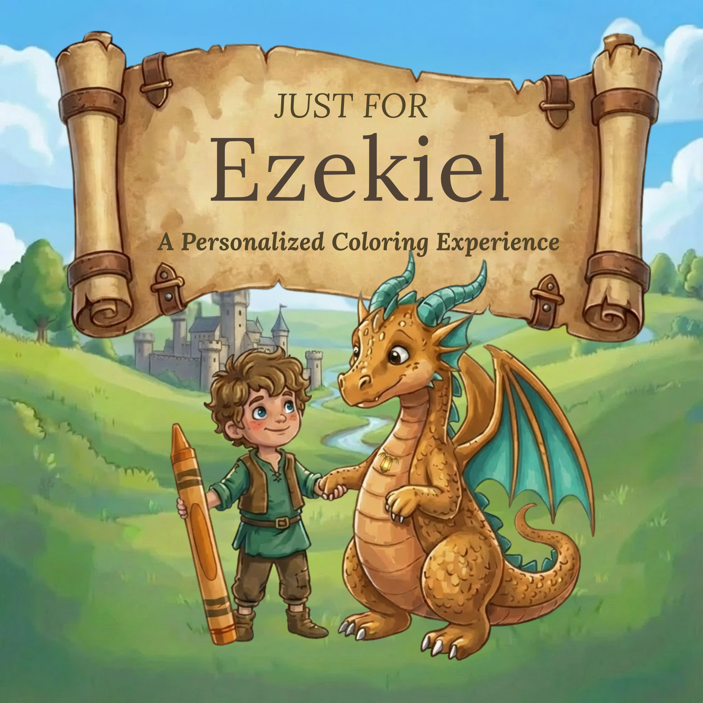 Ezekiel Personalized Coloring Book | Ages 4-8 | L.K. Bunting