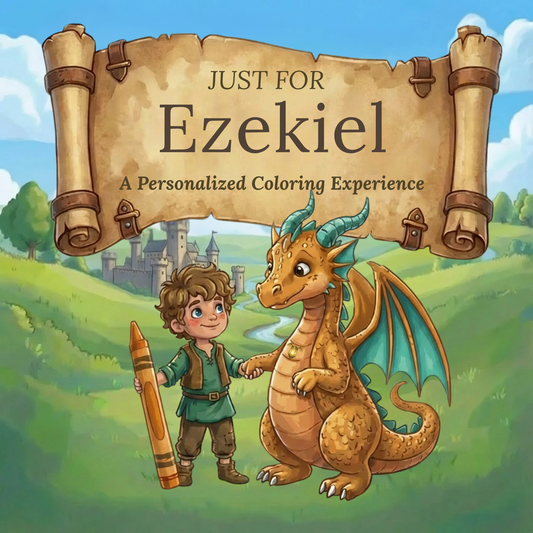 Ezekiel Personalized Coloring Book | Ages 4-8 | L.K. Bunting