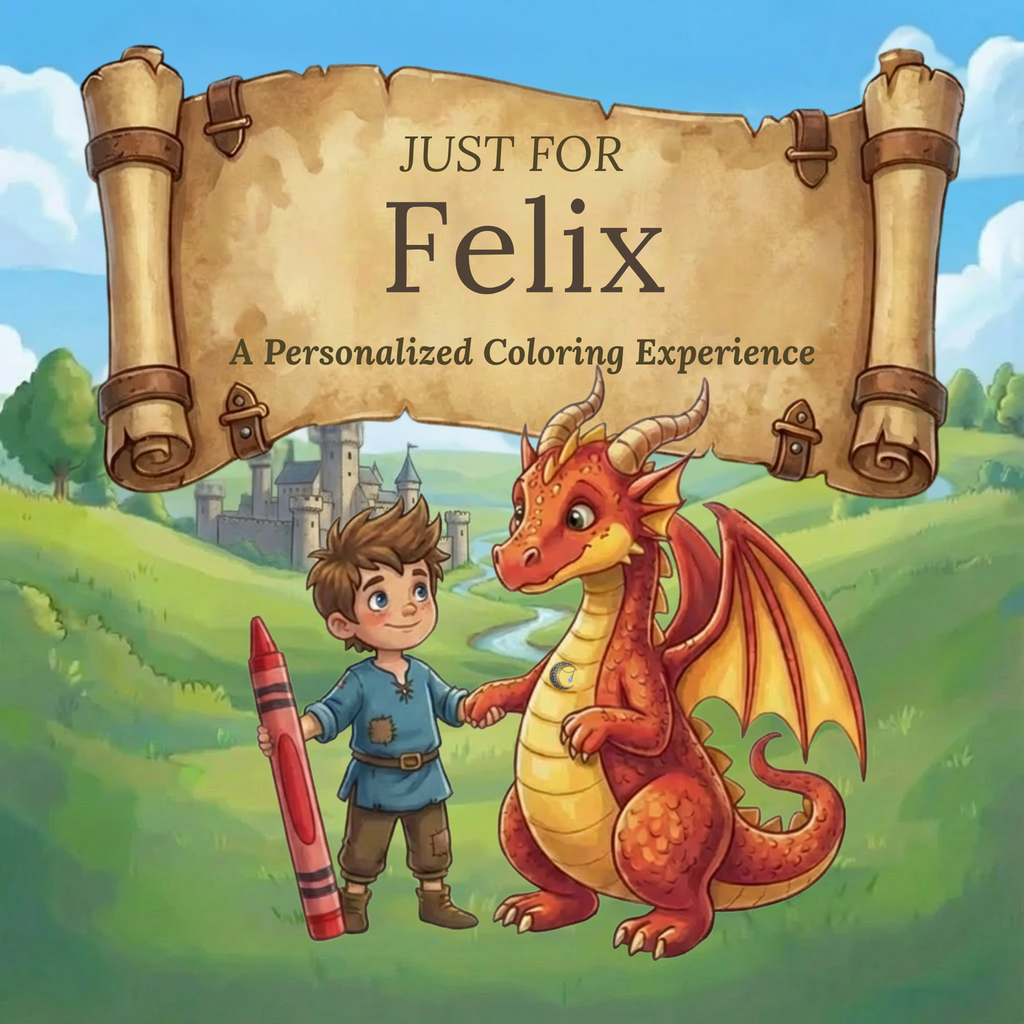 Felix Personalized Coloring Book | Ages 4-8 | L.K. Bunting