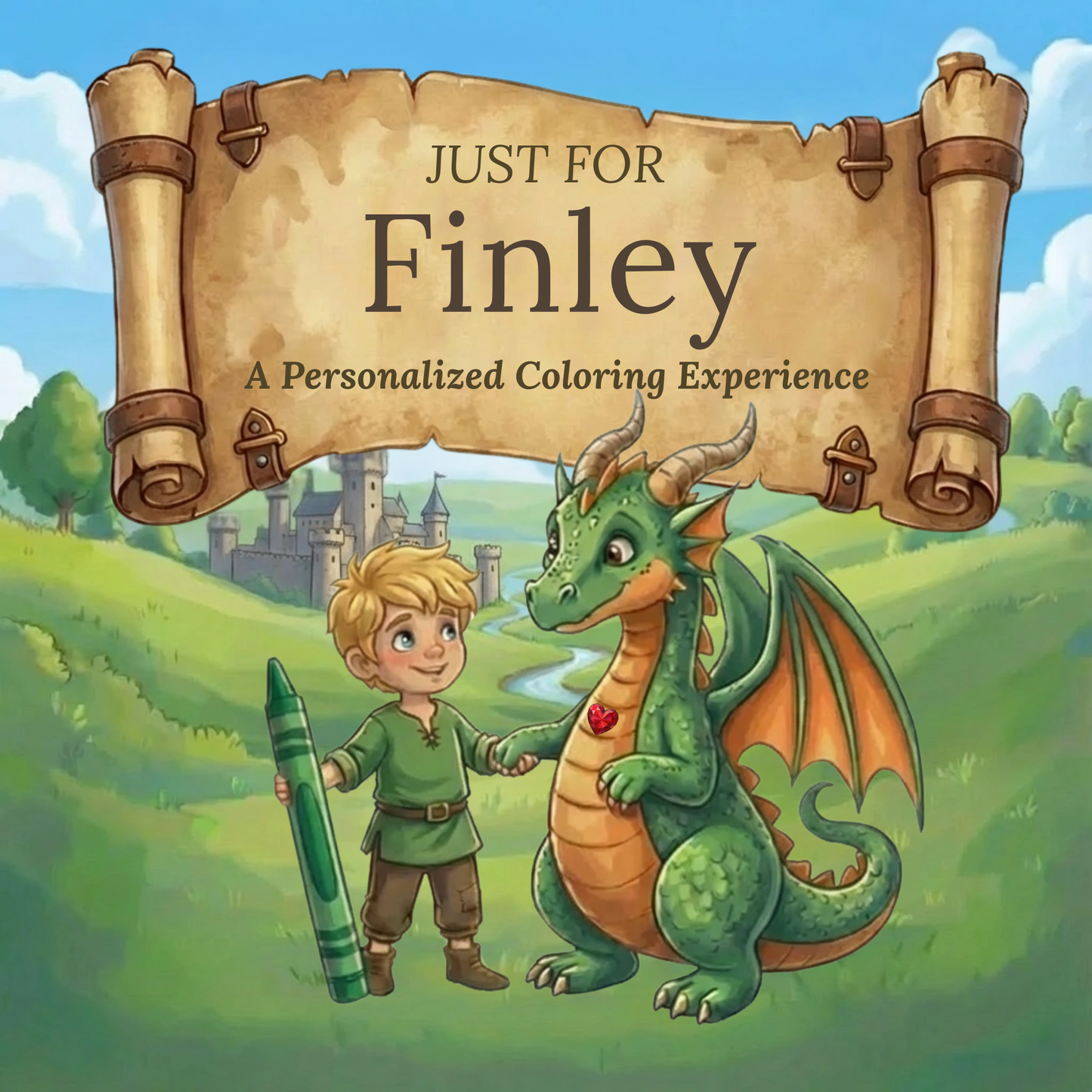 Finley Personalized Coloring Book | Ages 4-8 | L.K. Bunting