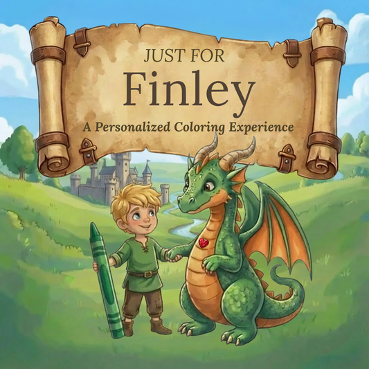 Finley Personalized Coloring Book | Ages 4-8 | L.K. Bunting