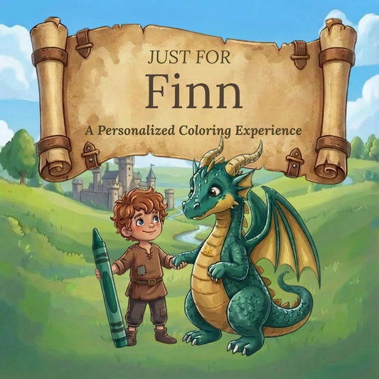 Finn Personalized Coloring Book | Ages 4-8 | L.K. Bunting
