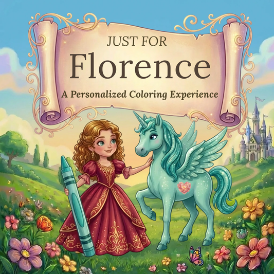 Florence Personalized Coloring Book | Ages 4-8 | L.K. Bunting