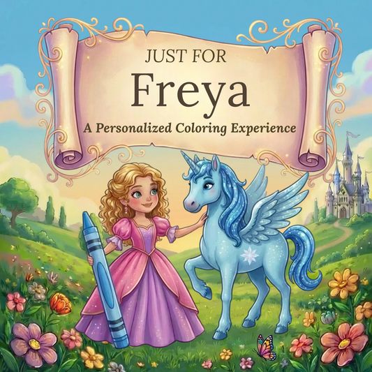 Freya Personalized Coloring Book | Ages 4-8 | L.K. Bunting