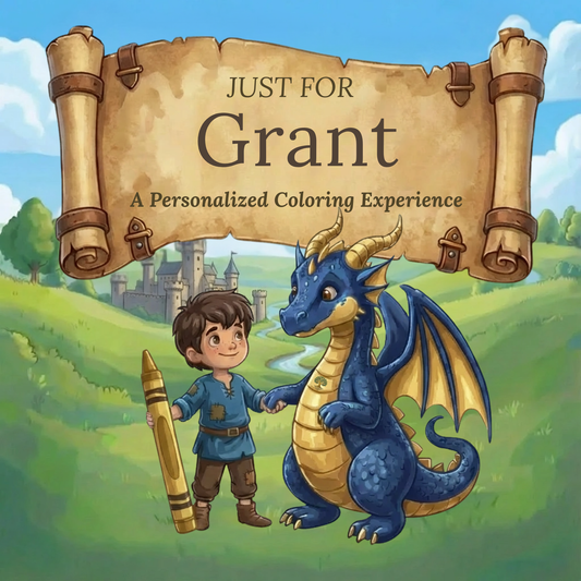 Grant Personalized Coloring Book | Ages 4-8 | L.K. Bunting