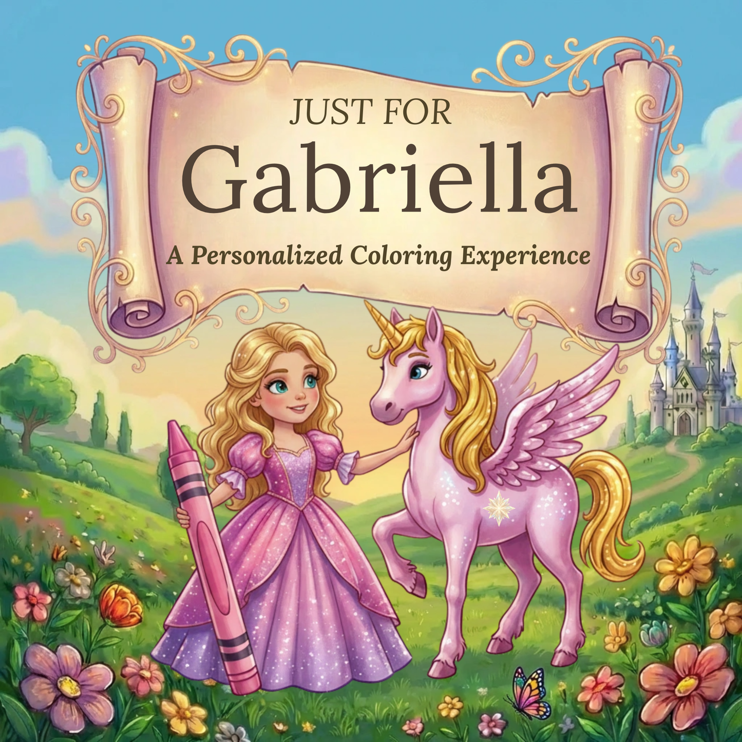 Gabriella Personalized Coloring Book | Ages 4-8 | L.K. Bunting
