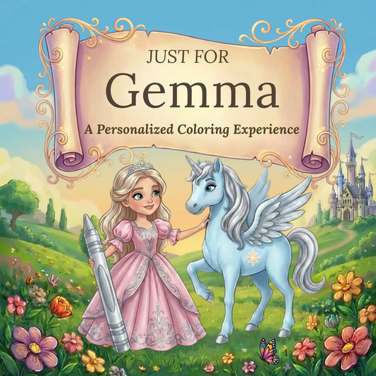 Gemma Personalized Coloring Book | Ages 4-8 | L.K. Bunting