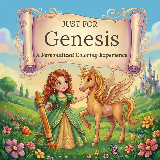 Genesis Personalized Coloring Book | Ages 4-8 | L.K. Bunting