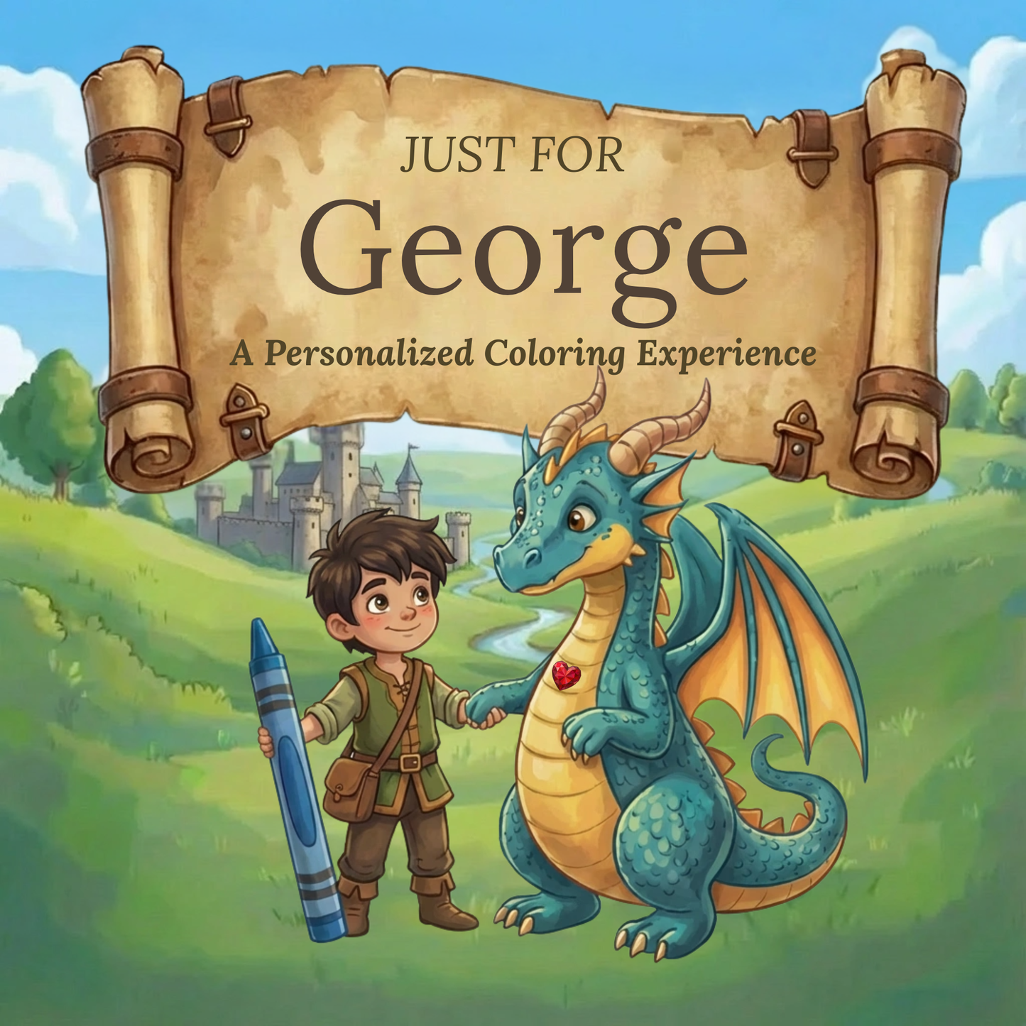 George Personalized Coloring Book | Ages 4-8 | L.K. Bunting